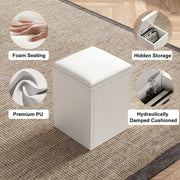 Mesa de centro elevable y plegable con 4 taburetes y almacenamiento