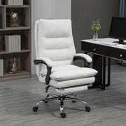 Vinsetto Silla de Oficina Reclinable con Masaje de Vibración y Calor de Microfibra