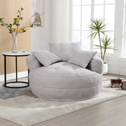 Sillón redondo tipo perezoso – Blanco/Azul/Gris/Amarillo/Naranja/Rojo rosa/Azul marino/Verde, asiento individual y doble