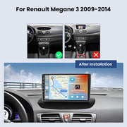 Autorradio Android 15 de 2+64GB para Renault Megane 3 2009-2014, Radio con pantalla táctil de 9 pulgadas, Carplay y Android Auto inalámbricos, Hikity, Bluetooth, Estéreo, WiFi, RDS, USB + Cámara de visión trasera