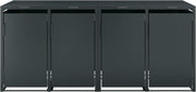 STEELSØN Thoria Mülltonnenbox 4er bis 240L – Mülltonnenverkleidung aus Stahl in Anthrazit – hochwertige Müllcontainer für 4 Tonnen – Müllbox wetterfest – UV-beständige Gerätebox/Mülltonnen Box