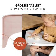 Hauck Trona Beta+ Newborn Set Eco Bouncer - Trona de madera evolutiva para bebés desde el nacimiento, incluye accesorio para recién nacidos, cojín de asiento y bandeja - Gris oscuro