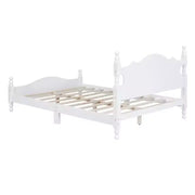Base de cama de madera tamaño Queen Whisen, base de plataforma con soporte de listones de madera