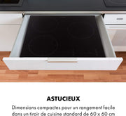 KLARSTEIN TrinityCook - placa de inducción, de libre instalación, 3400 W, 3 zonas de cocción, temporizador, 9 niveles, 60 a 240 °C, protección contra sobrecalentamiento, bloqueo infantil - negro