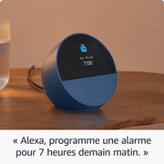 Amazon Echo Spot (nueva generación) | Despertador inteligente con sonido de calidad y Alexa | Blanco