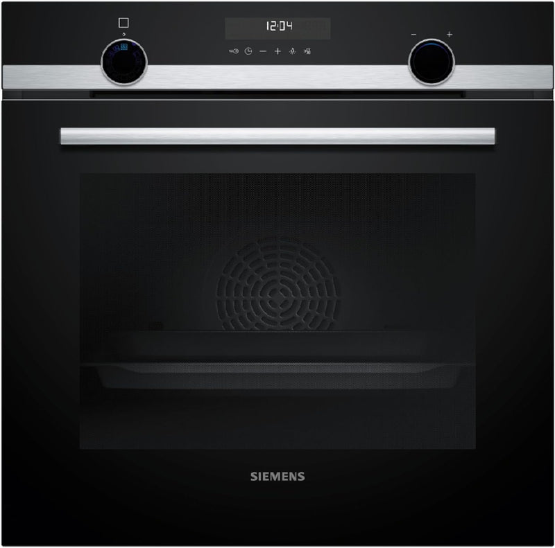 Horno empotrable Siemens HB578HBS7 iQ500, 60 x 60 cm, activeClean - sistema de autolimpieza automático, cookControl30, aire caliente 3D, asistente de horno con control por voz, carro extraíble, Home Connect