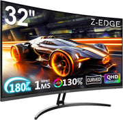 Monitor Gaming Curvo Z-Edge 32'' 2K QHD (2560x1440), 1ms, 170Hz, Pantalla Gaming 16:9, AMD FreeSync, Inclinación Ajustable, 1500R VA, 2×DP1.4 & 2×HDMI2.0, 3000:1, RGB, VESA 75*75mm (Cable HDMI incluido)
