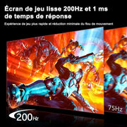 Monitor de juegos Minifire de 27 pulgadas, WQHD (2560×1440p) 200Hz 1ms (OD), pantalla Fast IPS Adaptive Sync HDR, HDMI/DP VESA 100×100mm (MFG27F4Q-200)