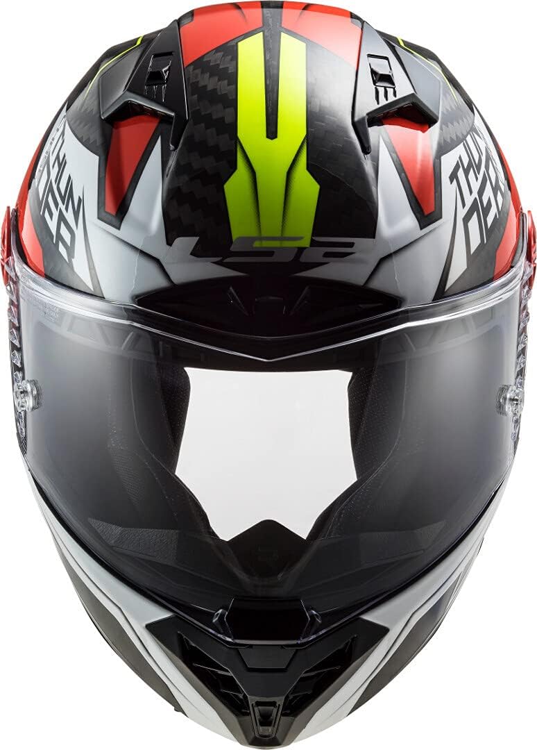 Casco LS2 FF805 Thunder Chase Carbono Blanco/Rojo XL (61/62)