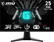 Monitor Gaming MSI G255F FHD de 24,5 pulgadas - Panel Rapid IPS 1920 x 1080, 180 Hz / 1 ms (GtG), Gama de colores sRGB 99 %, Adaptive-Sync - DP 1.2a, HDMI 2.0b CEC