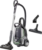 Aspiradora AEG VX9-2-ÖKO / 12 m / 850 vatios / solo 65 dB(A) / 5 l / negro / verde y filtro AFS1W Allergy Plus (ideal para alérgicos, eficacia de filtrado superior al 99%, aire limpio, lavable) azul/blanco
