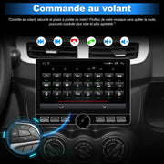 Autoradio Android 13 1 DIN universal para coche, pantalla de 10,6 pulgadas, compatible con GPS, CarPlay, Android Auto, WiFi, 4G, Bluetooth, FM, RDS, USB, mandos en el volante [4GB+64GB]