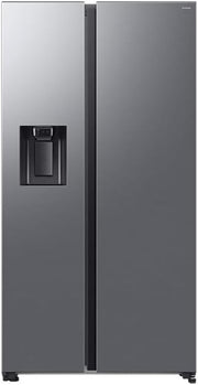 Samsung RS70F64KETEF, frigorífico americano de 640 l, Side-by-Side, acero inoxidable Platinum, dispensador de agua y hielo, Wi-Fi + sistema No Frost