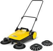 Barredora Kärcher S 4 Twin 2 en 1, amarillo/negro | Rendimiento de superficie máx.: 2400 m²/h, 2 cepillos laterales, depósito de suciedad: 20 l, ancho de trabajo: 680 mm