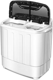 Minilavadora y secadora compacta Giantex de 13 lbs, 23" de largo x 14" de ancho x 27" de alto, blanco / negro