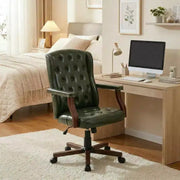 Silla de oficina ejecutiva con diseño de respaldo alado y giro para oficina en casa