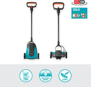 Cortacésped a batería Gardena HandyMower 22/18V P4A Set listo para usar: cortacésped manual, para superficies de césped de hasta 50 m², altura de corte ajustable, incl. batería 18V P4A (14620-20)