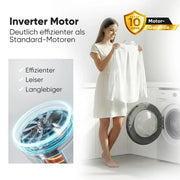 Lavadora Bomann 7 kg, 1400 rpm, motor inverter, 10 años de garantía, 15 programas, inicio diferido, WA 7175.1, clase energética A