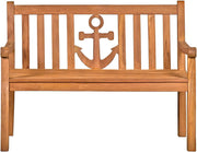 Banco de jardín de madera de teca Anker de 120 cm de bene living