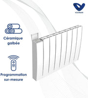 Radiador eléctrico de cerámica de inercia seca Voltman 1500W - Blanco