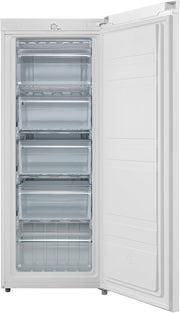 Comfee RCU160WH2(E) Congelador vertical/142 cm de alto/160 L de capacidad/183 kWh/año/Sentido de apertura de puerta reversible/Compresor GMCC de alta calidad/Control de temperatura/Patas ajustables/Blanco