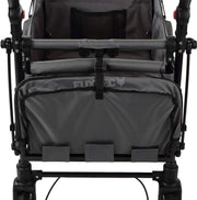 Carrito Premium Fuxtec Cruiser Gris, El Original, Carrito de jardín plegable para niños, transporte, playa, ciudad, bosque, para tirar o empujar, capacidad de carga 75 kg