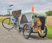 Remolque para bicicletas para perros Knuffelwuff Cruvado 45 kg, plegable, ligero, correa de seguridad, reflectores, enganche universal