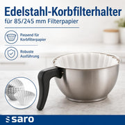 Cafetera Saro incl. jarra termo de acero inoxidable con bomba – 2,2 L – tiempo de preparación aprox. 5–6 min – protección contra funcionamiento en seco – 2,069 kW – modelo THERMO 24