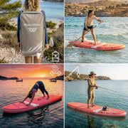 WOW Bloom 11.0 Sup Paddle Hinchable 335 cm x 84 cm – Stand Up Paddle Estable para 2–3 personas, Pack Completo con Remo 2 en 1 para Kayak, Drop Stitch Reforzado, Carga 170 kg, Principiante a Intermedio