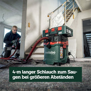 Aspirador universal metabo ASA 30 M PC, 1200 W, clase de polvo M, cable de 8 m, 30 l, manguera antiestática, limpieza de filtro, accesorios