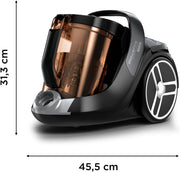 Aspiradora sin bolsa Rowenta Silence Force Cyclonic, aspiradora de trineo, potente, silenciosa, elegante, capacidad de 2,5 L, con accesorios, fabricada en Francia RO7230EA, gris/naranja