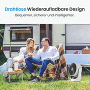 SwitchBot USB Tischventilator, leistungsstarker 24 dB leiser Batterie-Umluftventilator, Kompatibel mit Alexa/Google/Siri (Hub erforderlich), 4 Modi, 9-Std-Timer, Energieeffizienter Umluftventilator