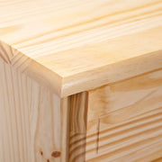 Inter Link - Cómoda de estilo rústico - Aparador - Aparador buffet - Estilo rústico - Mueble auxiliar - Pino macizo - 3 puertas - 3 cajones - Natural lacado - Abaco
