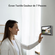 EZVIZ CP7 2K Videoportero Inteligente, Monitor Táctil de 7 Pulgadas, Desbloqueo Remoto, 2 Hilos, Detección Humana, Opción RFID, Audio Bidireccional, Visión Nocturna, Resistente al Agua, WiFi de Doble Banda