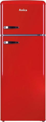 Frigorífico/Congelador Retro Amica KGC 15632 T / Azul hielo (Turquesa) / 144 cm (Al) x 55 cm (An) x 62 cm (Pr) / Diseño retro / Frigorífico con congelador