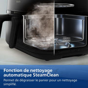 Philips Airfryer Serie 5000 - Freidora de aire de doble cesta con cocción al vapor, 9 L, RapidAir, 19 modos de cocción, hasta un 90 % menos de grasa, AirSteam, limpieza al vapor, HomeID (NA550/00)