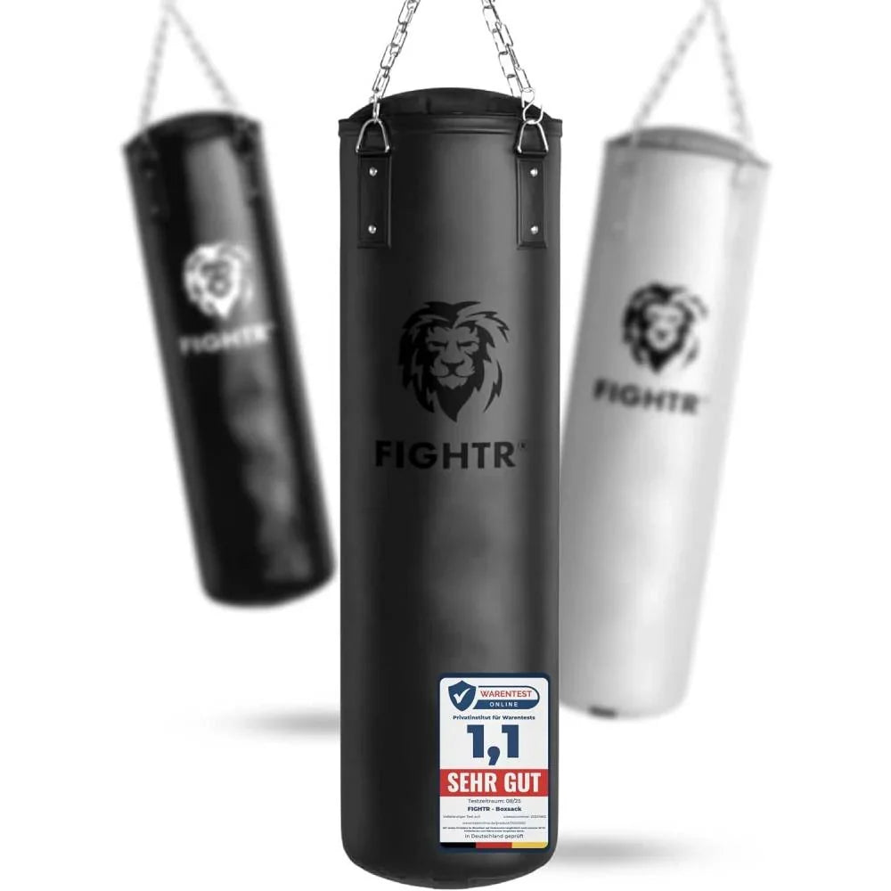 Saco de boxeo 120x35cm de PU, 30kg, con cadena de acero de 4 puntos, relleno o vacío, para boxeo, kickboxing, MMA y Muay Thai
