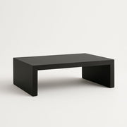 Mesa de centro rectangular de madera negra 120x60x30 cm