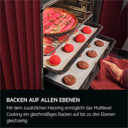 Horno empotrable AEG – Serie 5 Aire caliente circular: resultados de cocción uniformes en 3 niveles – Autolimpieza por pirólisis – 25 programas automáticos – Pantalla táctil LED – Calentamiento rápido – Negro – BPE53516AB