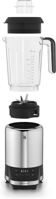WMF Kult Pro Batidora multifunción de alta potencia, 30.000 rpm, licuadora para smoothies, batidora de vaso, función para picar hielo, 4 vasos mezcladores incl. tapa To-Go