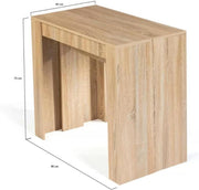 CONCEPT USINE | BELLI - Mesa consola extensible de madera | 2,35 m | Diseño moderno | 8 plazas con extensión | Madera resistente | 75x90x47 cm | Montaje rápido | Perfecta para salón, comedor