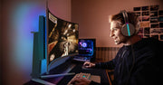 Philips Evnia 49M2C8900L - Monitor Gaming curvo DQHD OLED de 49 pulgadas, 144 hercios, 0,03 ms GtG, HDR400, Ambiglow, FreeSync Prem. Pro (5120 x 1440, HDMI 2.1, DisplayPort 1.4, USB-C, concentrador USB) Blanco