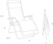 Lafuma MOBILIER - Sillón relax Zero Gravity R Clip - Tumbona plegable para terraza y jardín - Tejido Batyline® resistente - Tumbona multiposición, cómoda, Francia - Azul océano