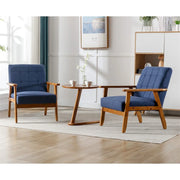 Juego de 2 sillas decorativas de estilo moderno de mediados de siglo con mesa auxiliar