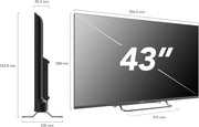 Smart TV QLED 4K UHD 43" (109 cm) Smart Tech 43QG02V Google TV - 4xHDMI - 2xUSB - Dolby Vision - Dolby Atmos