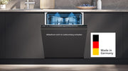 Siemens SX95EX12CE, lavavajillas inteligente iQ500, lavavajillas totalmente integrable, 60 cm, fabricado en Alemania, XXL, bandeja para cubiertos, extra silencioso, varioSpeed, autoOpen dry, glassZone, bisagra vario