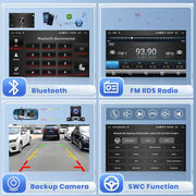 Ohradio 2G+64G 9" Android 15 Autorradio para VW Golf Polo Touran Caddy Passat Seat Estéreo con CarPlay inalámbrico Android Auto GPS FM/RDS Radio WiFi 2USB + Cámara de visión trasera + MIC - 2DIN