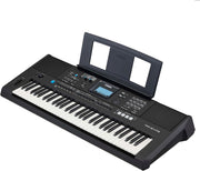 Teclado arreglista portátil dinámico y versátil Yamaha PSR-E473 de 61 teclas - Negro