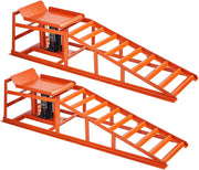 Rampas hidráulicas para coche VEVOR, 2 unidades, altura de elevación de 27-36 cm, rampas de servicio portátiles para mantenimiento de garaje, cambio de aceite y reparación de camiones, capacidad de carga de 1 t (por rampa)
