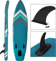Set de Stand Up Paddle ALPIDEX SUP 305 x 76 x 15 cm Capacidad de carga hasta 150 kg Inflable Estable Ligero Set completo Bolsa de transporte Remo Aletas Bomba de aire Correa Kit de reparación